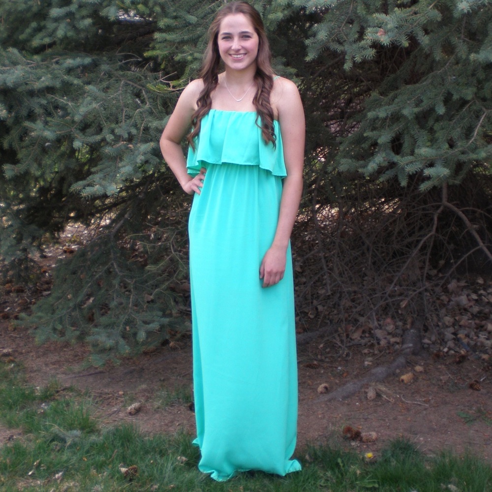 PROM DRESS! Aquamarine Maxi Formal Dress